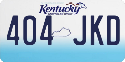 KY license plate 404JKD