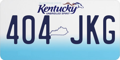 KY license plate 404JKG