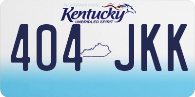 KY license plate 404JKK