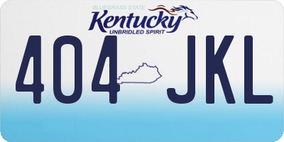 KY license plate 404JKL