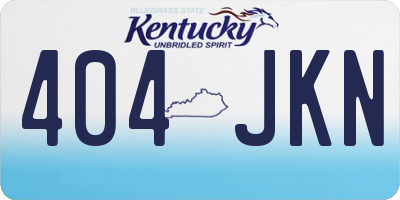 KY license plate 404JKN