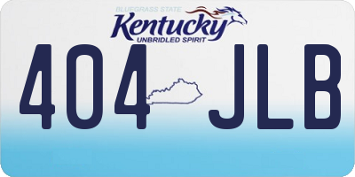 KY license plate 404JLB