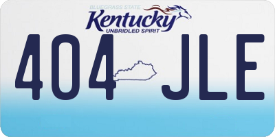KY license plate 404JLE