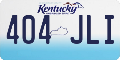 KY license plate 404JLI