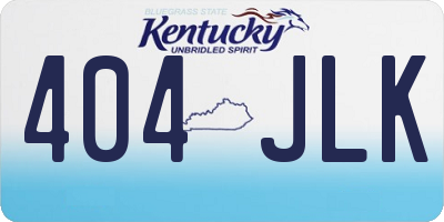 KY license plate 404JLK