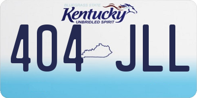 KY license plate 404JLL