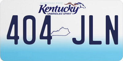KY license plate 404JLN