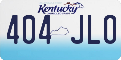 KY license plate 404JLO