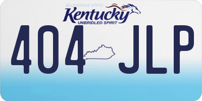 KY license plate 404JLP
