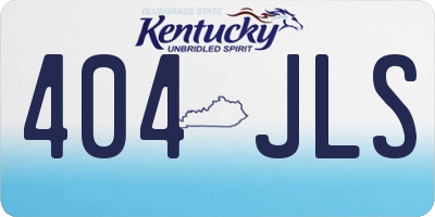 KY license plate 404JLS