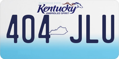 KY license plate 404JLU