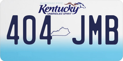KY license plate 404JMB