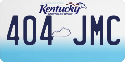 KY license plate 404JMC