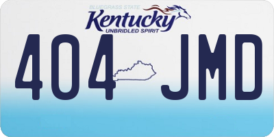 KY license plate 404JMD
