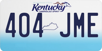 KY license plate 404JME