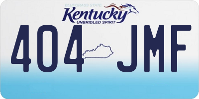 KY license plate 404JMF