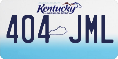 KY license plate 404JML