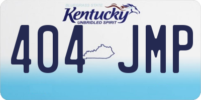 KY license plate 404JMP