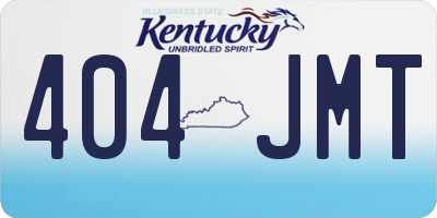 KY license plate 404JMT
