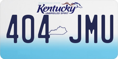 KY license plate 404JMU
