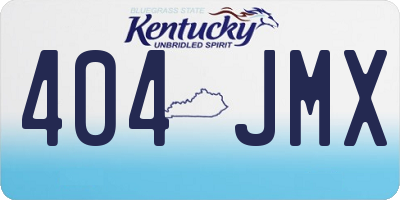 KY license plate 404JMX