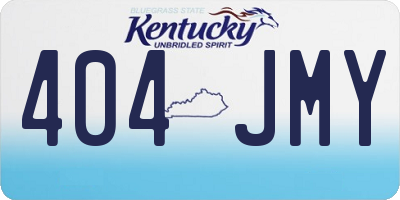 KY license plate 404JMY