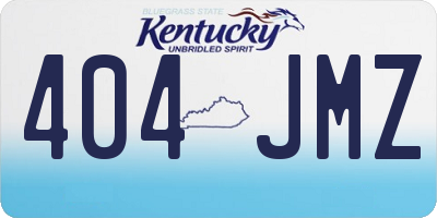 KY license plate 404JMZ