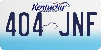 KY license plate 404JNF