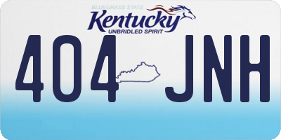 KY license plate 404JNH