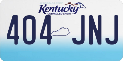 KY license plate 404JNJ