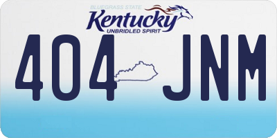 KY license plate 404JNM
