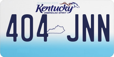 KY license plate 404JNN