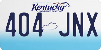 KY license plate 404JNX