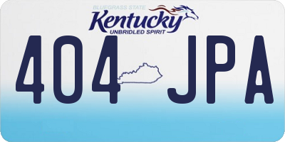 KY license plate 404JPA