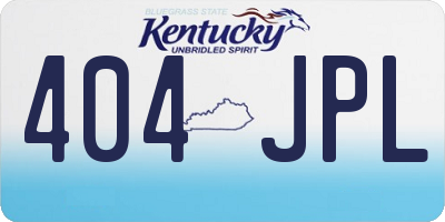 KY license plate 404JPL