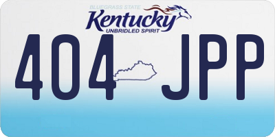 KY license plate 404JPP