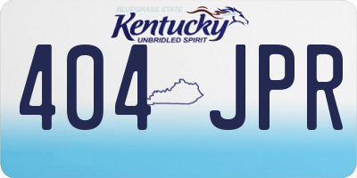 KY license plate 404JPR