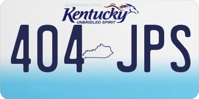 KY license plate 404JPS