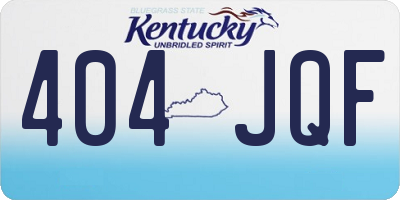 KY license plate 404JQF