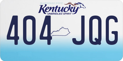 KY license plate 404JQG