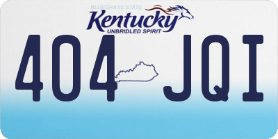 KY license plate 404JQI