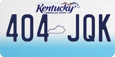 KY license plate 404JQK