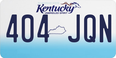 KY license plate 404JQN