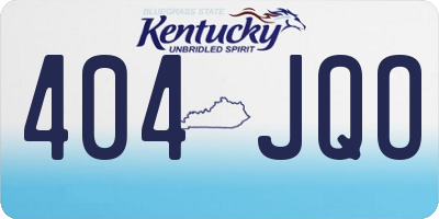 KY license plate 404JQO
