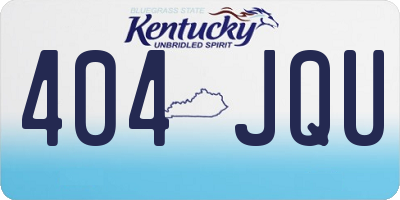 KY license plate 404JQU