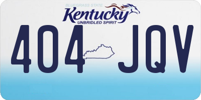 KY license plate 404JQV