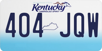 KY license plate 404JQW