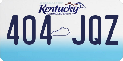 KY license plate 404JQZ