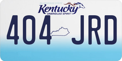 KY license plate 404JRD