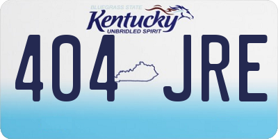 KY license plate 404JRE